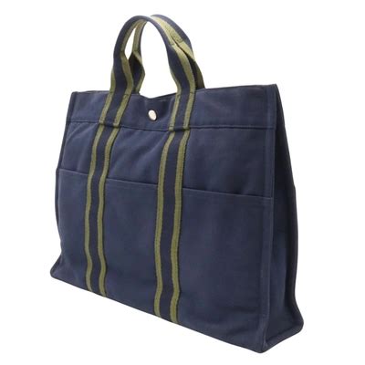 hermes herline tote original price|HERMES Canvas Herline GM Tote Navy .